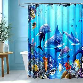 wiipara Duschvorhang 180x180cm, Wasserabweisende