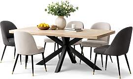 Wildeiche-Tisch White Washed geölt in versch.