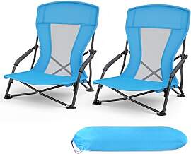 WildFun 2 Pcs Strandstuhl Klappbar, Leicht