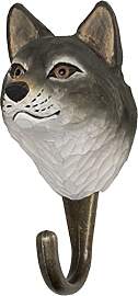 WILDLIFEGARDEN WG505 Haken Wolf - Handgeschnitzter 