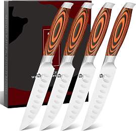 WILDMOK 4-teilig Steakmesserset 12,8cm Klinge aus