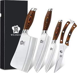 WILDMOK 4-teiliges Küchenmesserset Asiatisches