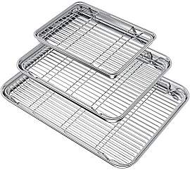 Wildone Backblech mit Gitter-Set (3 Pfannen + 3