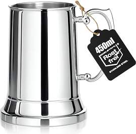Wilhelm Sell® Edelstahlbecher im Bierkrug-Design, 