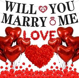Will You Marry Me Deko - Romantische Will You
