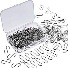 WILLBOND 150 Stück Mini S Haken Connectors Metall 