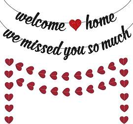 Willkommen Zuhause Banner Girlande Deko - Welcome