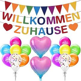 Willkommen Zuhause Deko Ballons Set – 19 StüCk