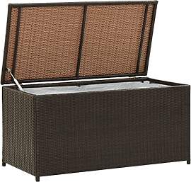 Willood Gartenbox Poly Rattan 100x50x50 cm Braun