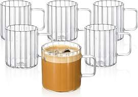 Wilmax - Thermogläser mit Henkel - 6er Set -