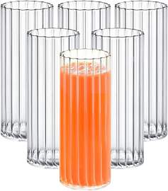 Wilmax - Trinkgläser aus geriffeltem Glas - 6er