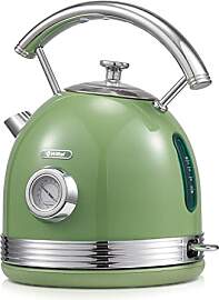 Wiltal Retro Wasserkocher, Edelstahl -