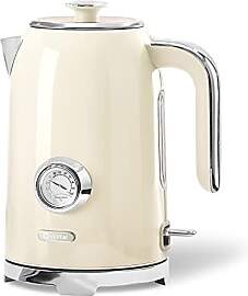 Wiltal Wasserkocher [1,7L, 2200W], Retro Creme,