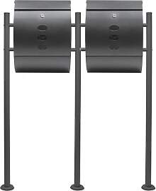 Wiltec 2er Briefkasten Set V18 Anthrazit,