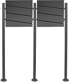 Wiltec 2er Set Designer Briefkasten V16 Anthrazit