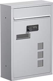 Wiltec Briefkasten silberfarben 215x320x90mm