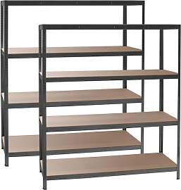 Wiltec Set 2X Schwerlastregal 160x60x180cm,