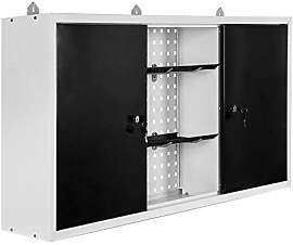 Wiltec Werkzeugschrank aus Stahl grau 60x120x19cm
