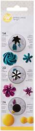 Wilton Spritztüllen Set X-Large #1M, #2D, #2A,