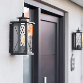 Winchester Wandleuchte Schwarz mit LED