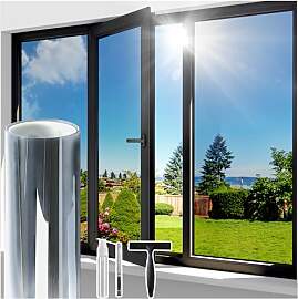 Windimiley Fensterfolie Sonnenschutz Spiegelfolie