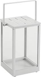 Windlicht Belfort aus Aluminium und Glas, modern,