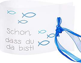 Windlicht Fisch Deko, 8 Stück Mini Tischlichter