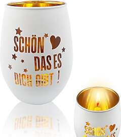 Windlicht Glas mit Gravur für Frauen Geschenk,