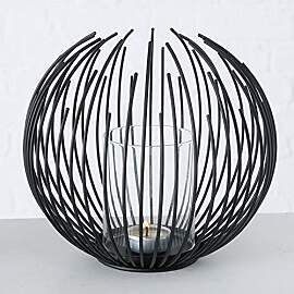 Windlicht Kerzenhalter mit Glaszylinder Eisen