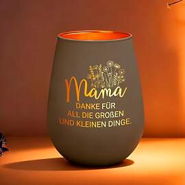 Windlicht Mit Gravur Für Mama - Edler Glas