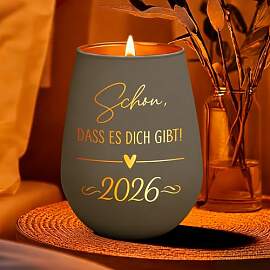 Windlicht mit Gravur Schön, DASS es Dich gibt