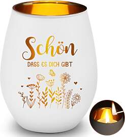 Windlicht mit Gravur, Teelichthalter Schön DASS
