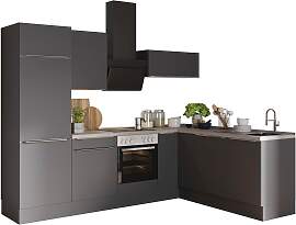 Winkelküche KOCHSTATION "KS-Aken", grau 
