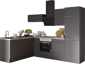 Winkelküche KOCHSTATION "KS-Aken", grau 