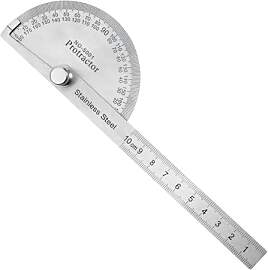 Winkelmesser Metall 0-180° Edelstahl-Winkellehre
