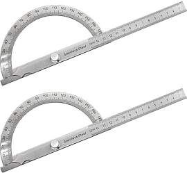 Winkelmesser Metall, 2 Stück Edelstahl
