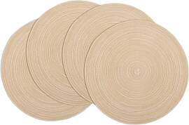 Winknowl Runde Platzsets 4er Set, Abwaschbar