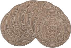 Winknowl Runde Platzsets 6er Set, Abwaschbar