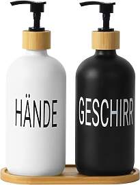 Winter Shore Glas Seifenspender Set in Deutsch [2