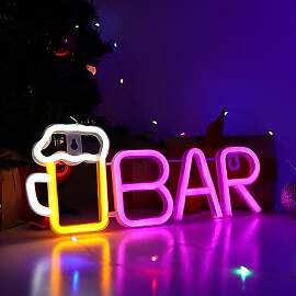 WIOSOUL Bar Neonleuchte, LED-Neon Schriftzug für