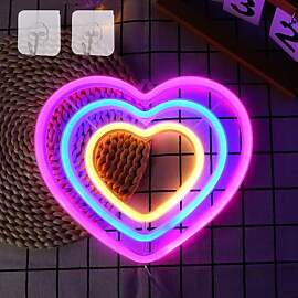 WIOSOUL Herz Neonschilder,LED Neonlichter mit 2