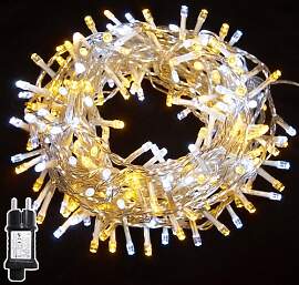 WISD LED Lichterkette 13m, 200er Warmweiß und