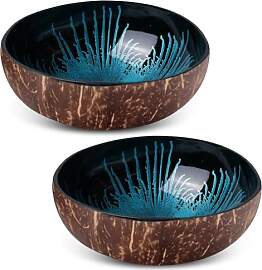 WIYETY 2 Stück Splash Kokosnuss Schale, Kokosnuss 