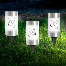 WIYETY 3 Stück Solar Grablicht: Solar LED