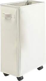 WIYETY Faltbarer Wäschekorb mit Rad: Wäschewagen 