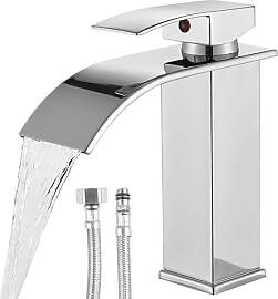 WIYETY Touch-On Wasserhahn Bad Silber - Wasserfall 