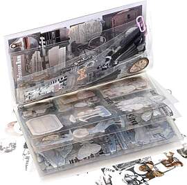 WJIAAA 177 Stück Vintage Scrapbooking Aufkleber
