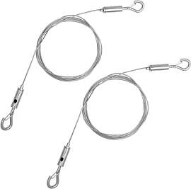 WJIAAA 2 Stück Drahtseil, 1m x 1,5mm Einstellbar