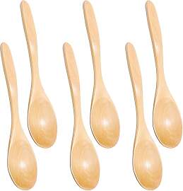 WJIAAA 6 kleine Holzlöffel, 14,5 cm lange