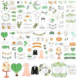 WJIAAA Sticker Hochzeit Gästebuch, 8 Bogen